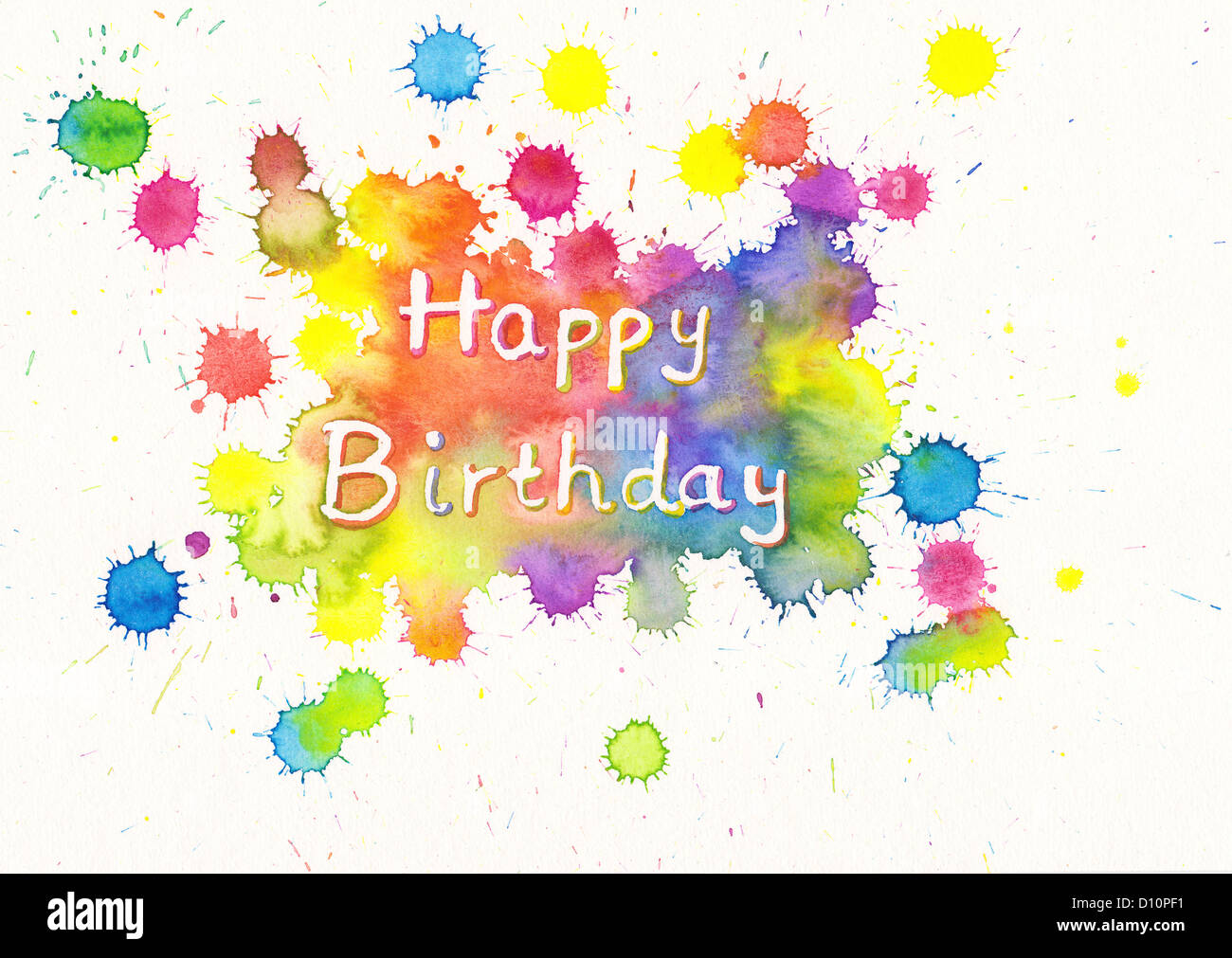 Joyeux Anniversaire Aquarelle Photo Stock Alamy Joyeux Anniversaire Aquarelle Photo Stock Alamy