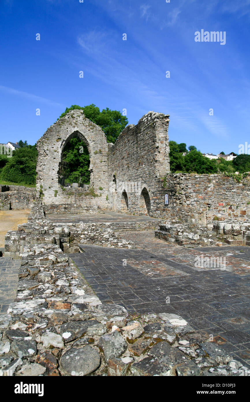 Abbaye St Dogmaels nef vue d Dogmaeils St Galles Pembrokeshire UK Banque D'Images