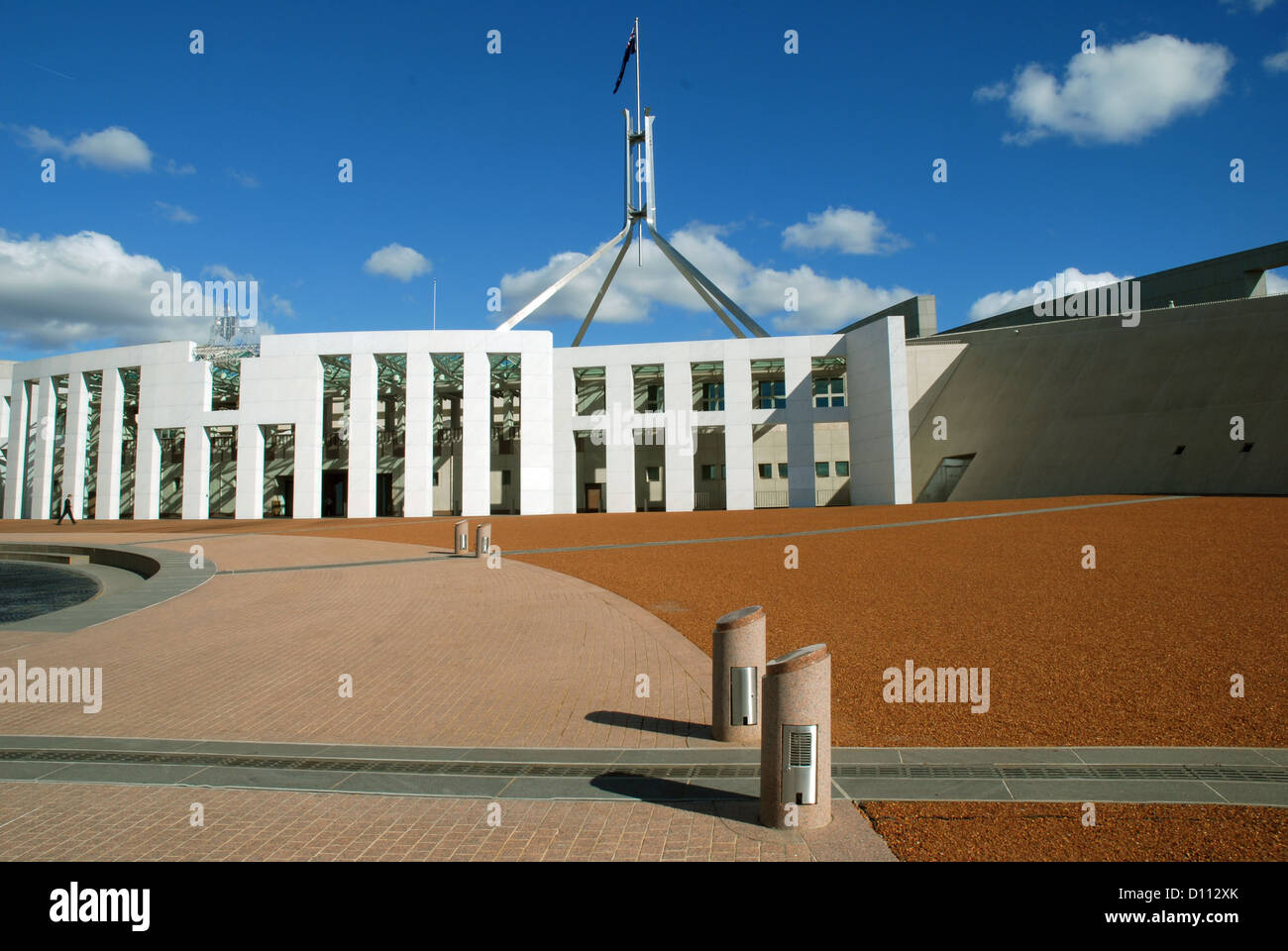 Entrée de la Maison du Parlement, de l'Australie Canberra, ACT. Banque D'Images