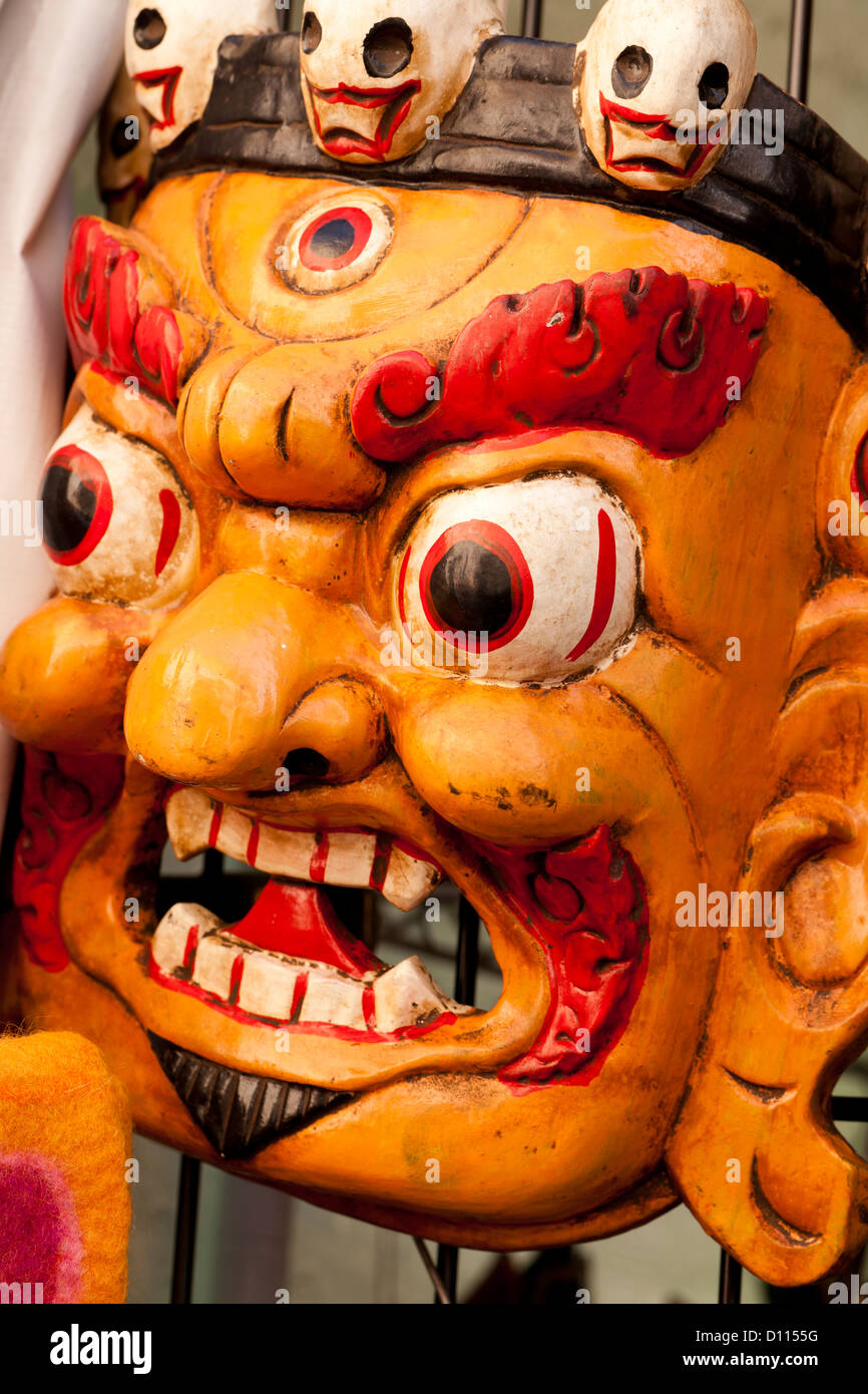 Masque de Mahakala tibétain Banque D'Images