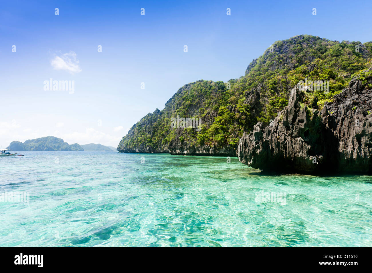 L'île tropicale dans la région de El Nido, Philippines. Banque D'Images