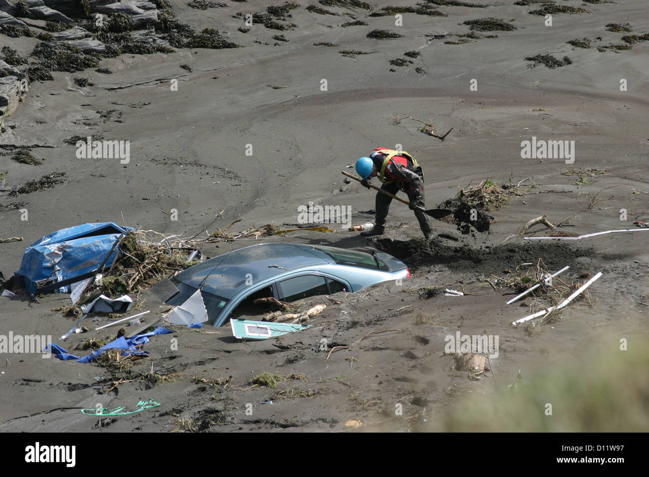 Lendemain de la Newark les inondations en 2004. Banque D'Images