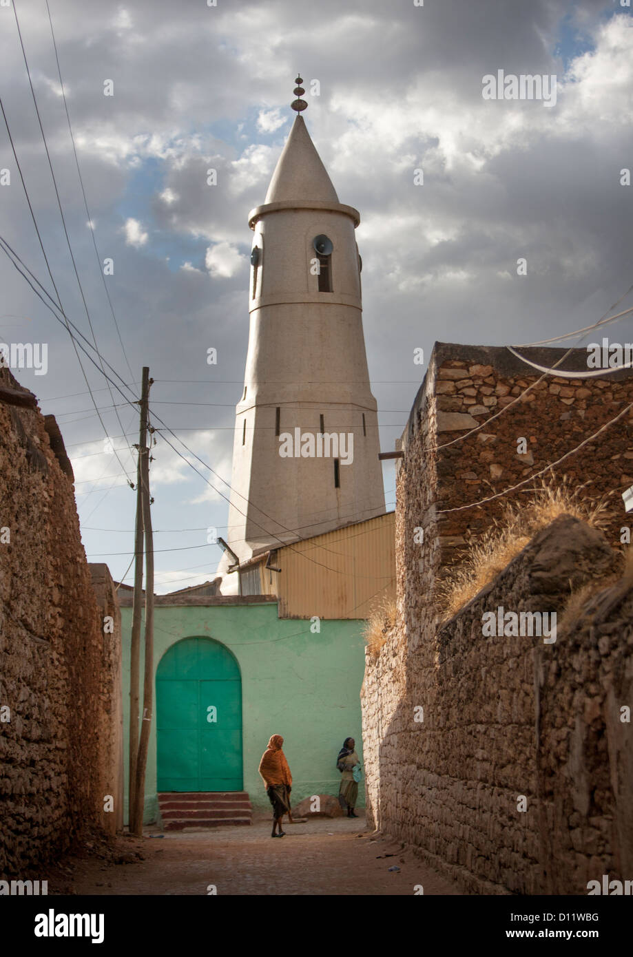 Femmes près de la Mosquée Jamia, Harar, en Ethiopie Banque D'Images