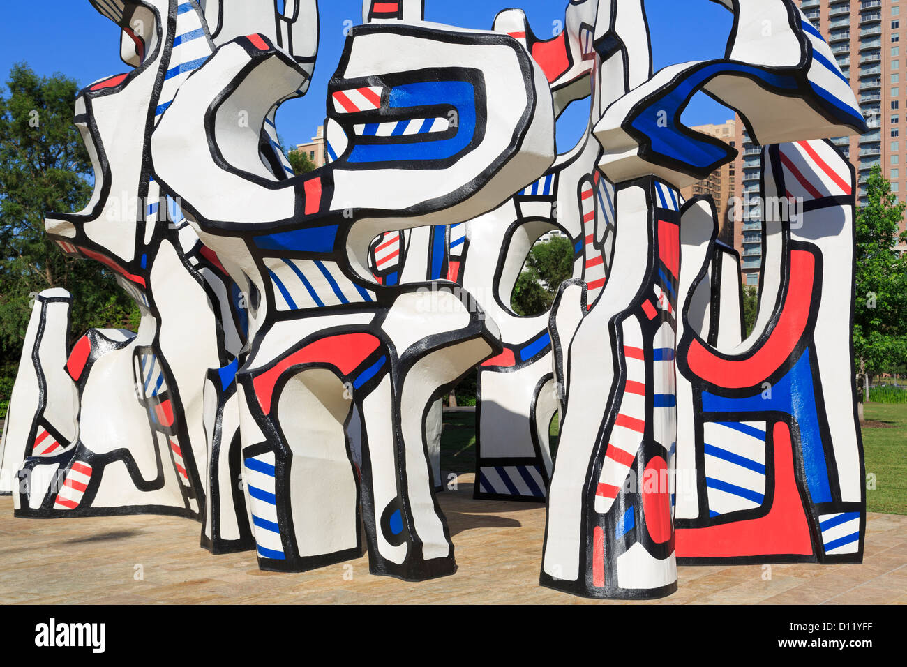 Monument au fantome par Jean Dubuffet,Parc de découverte,Houston,Texas,USA Banque D'Images