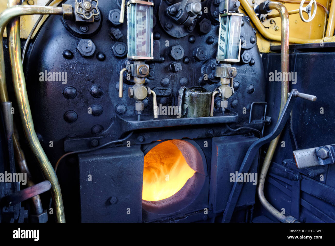 Moteur de Train à vapeur, Havenstreet Steam Railway, à l'île de Wight, Royaume-Uni, GO. Banque D'Images