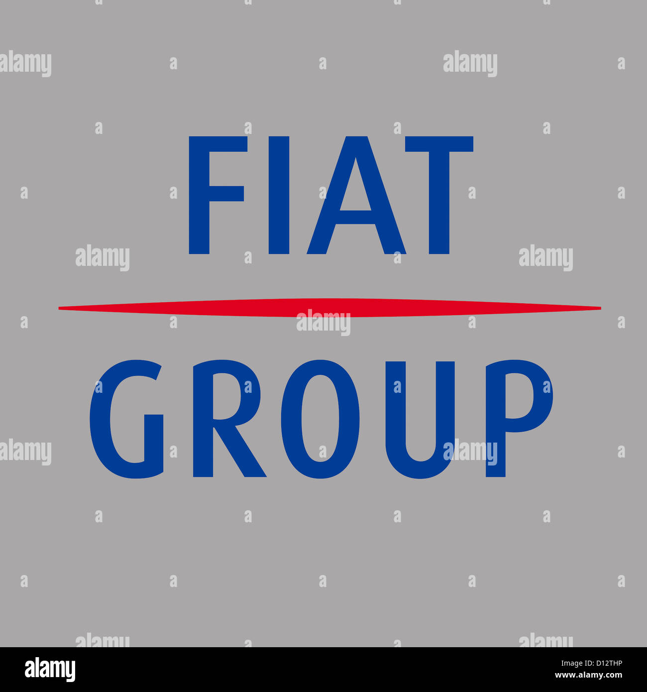 Logo de l'entreprise de le constructeur italien Fiat automobiles dont le siège est à Turin. Banque D'Images
