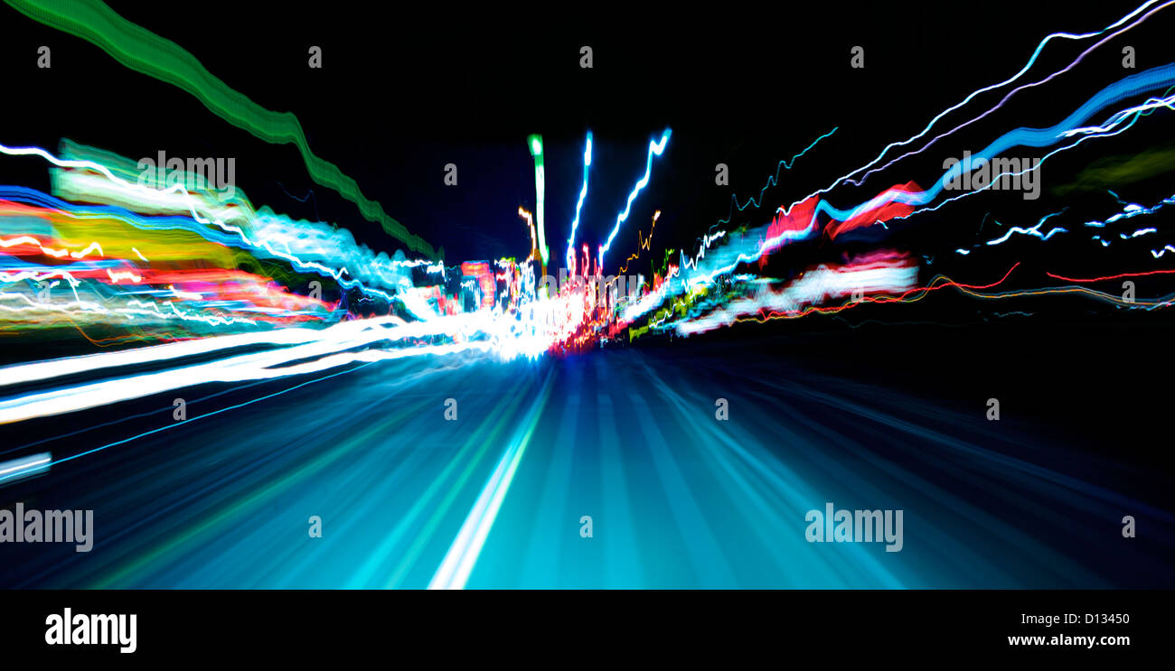 Blurred motion de scène de l'autoroute Banque D'Images