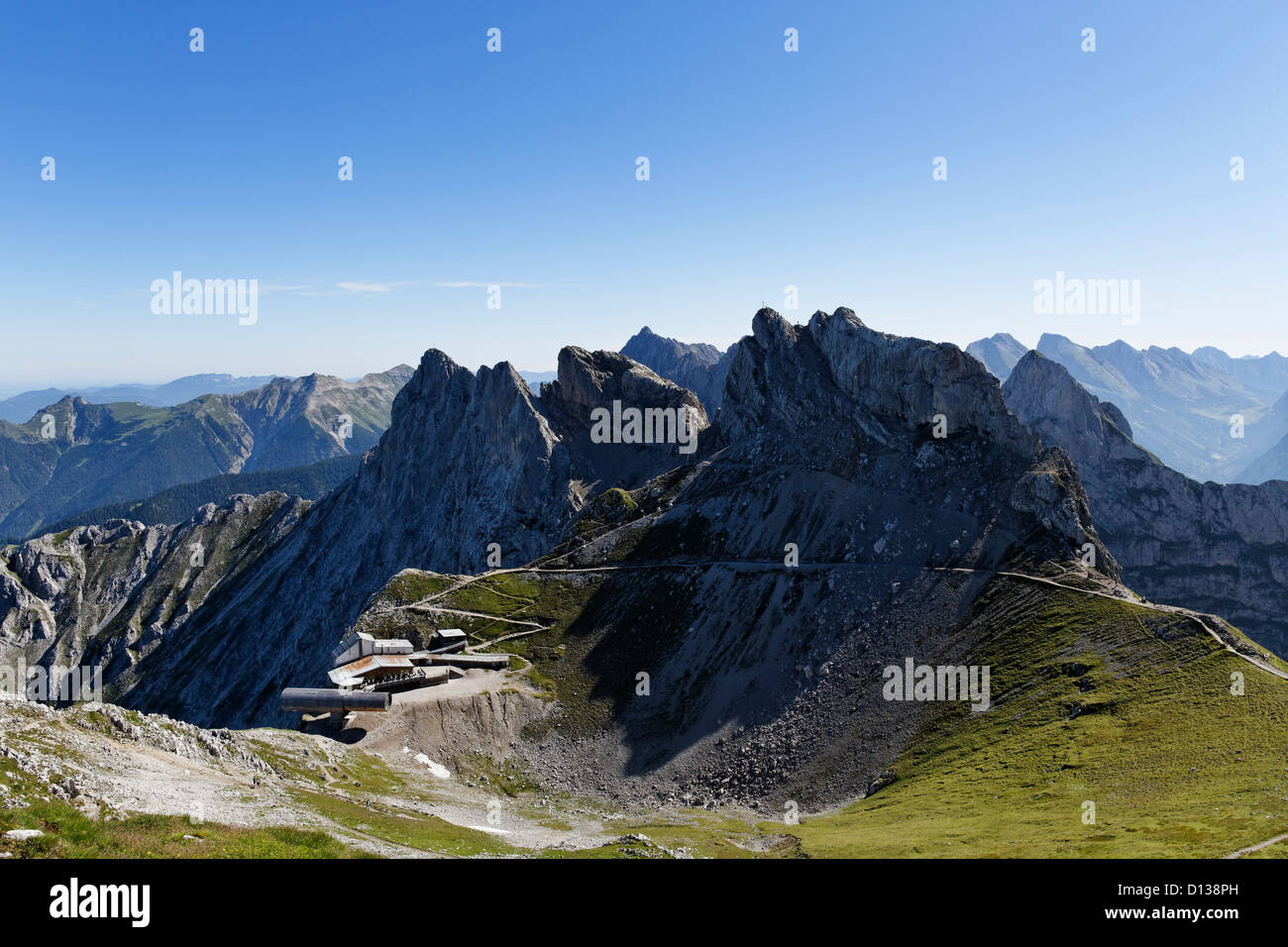 Allemagne, Bavière, Vue sur montagnes du Karwendel Banque D'Images