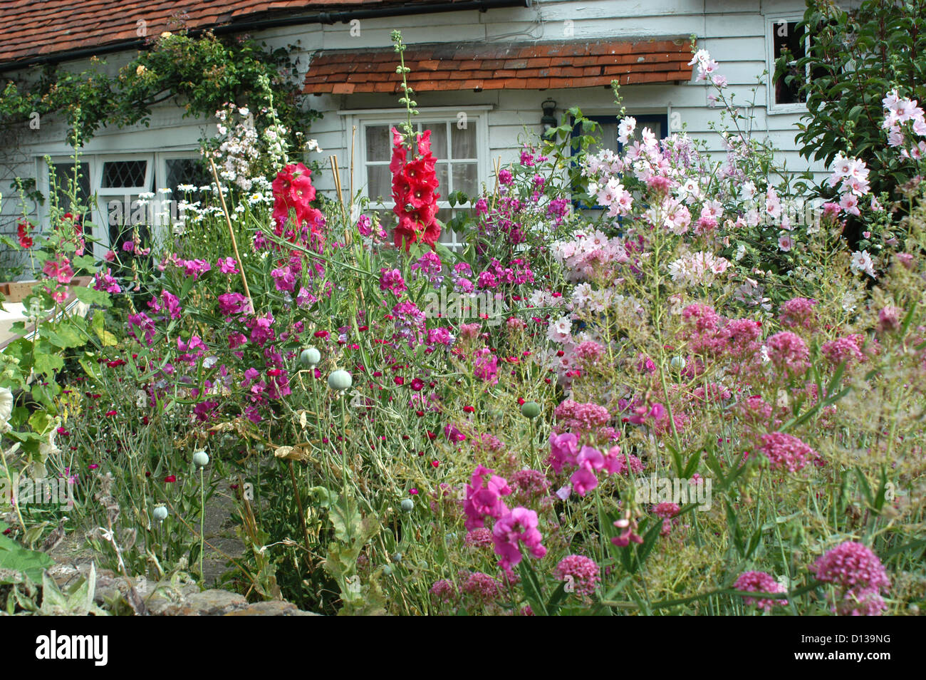 Chalet jardin à West Mersea Essex Banque D'Images