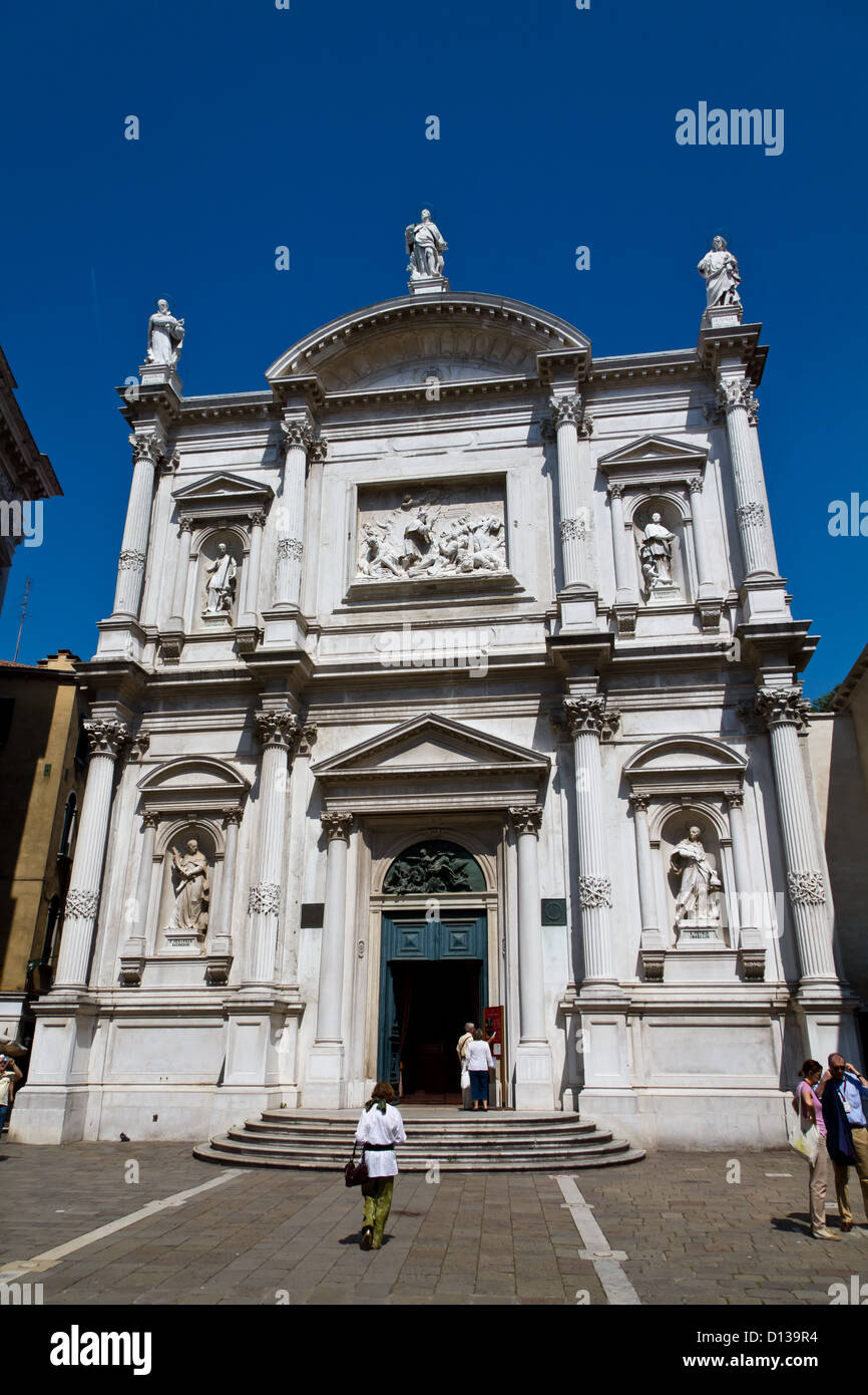 Façade de la Scuola Grande di San Rocco à Venise, Italie Banque D'Images