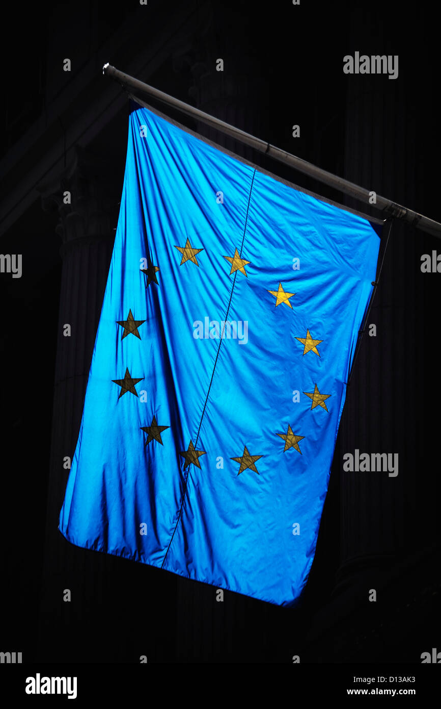 Close up de drapeau de la Communauté européenne Banque D'Images