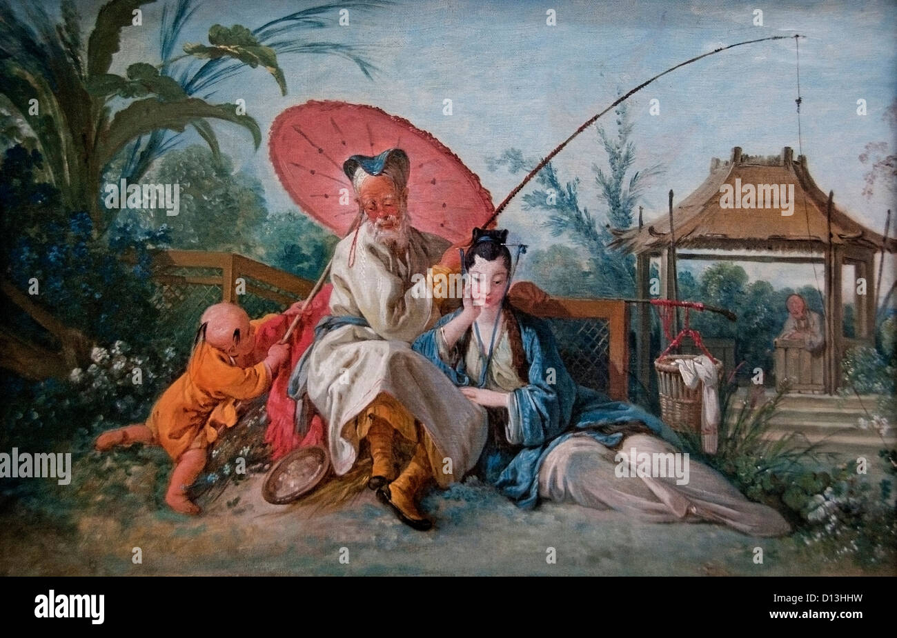 Chinoiserie 1750 Chine chinois en français La France de François Boucher Banque D'Images