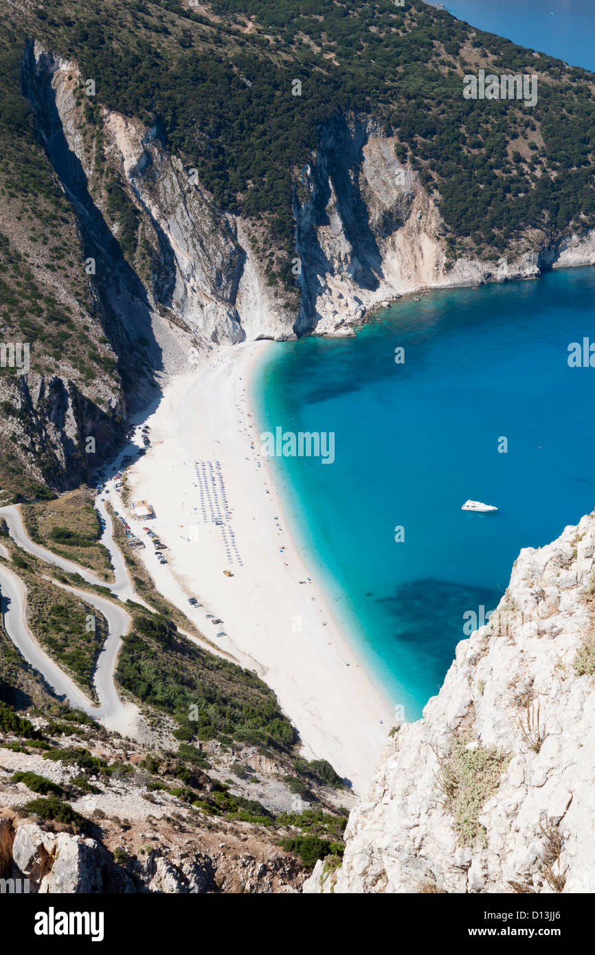 Mirtos plage à l'île de Céphalonie en Grèce Banque D'Images