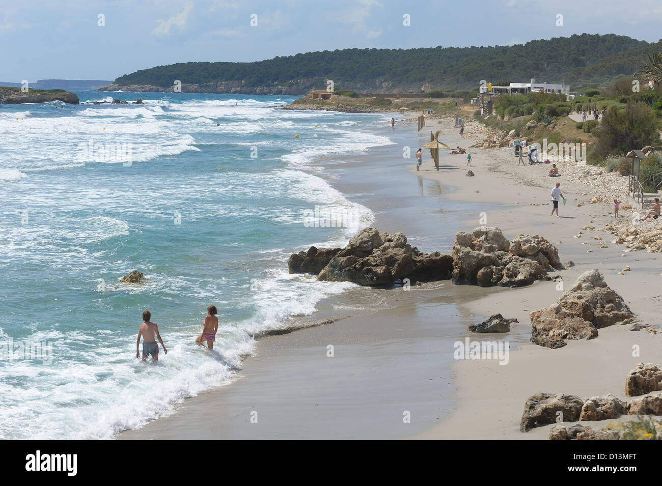 La plage de Santo tomas espagne Minorque Banque D'Images