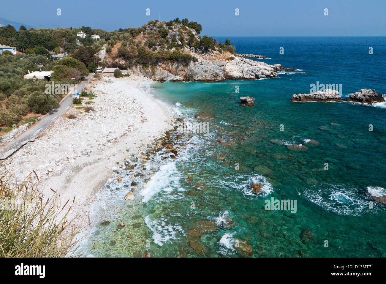 Plage de Damouchari pittoresque Pelion en Grèce Banque D'Images