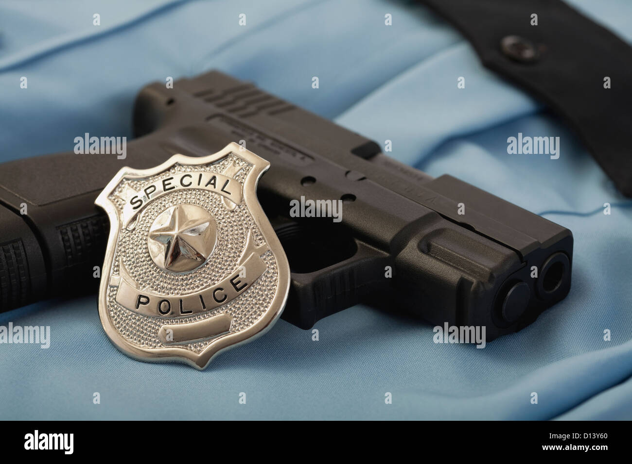 Insigne de police et aux armes à feu Banque D'Images