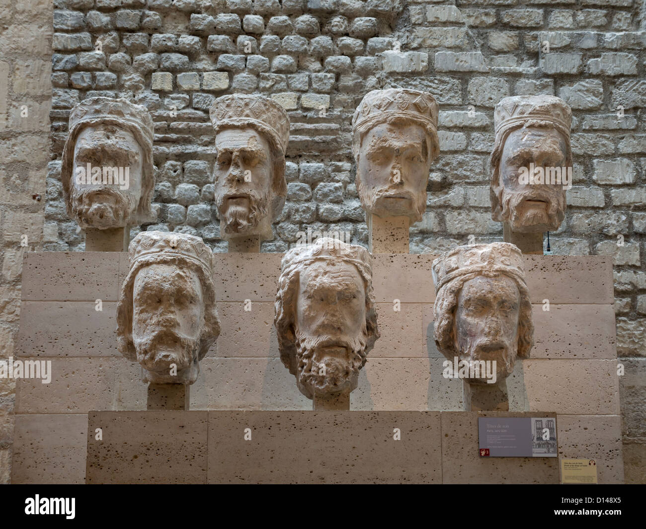 Chefs des rois de Juda, Musée de Cluny, Paris. Banque D'Images