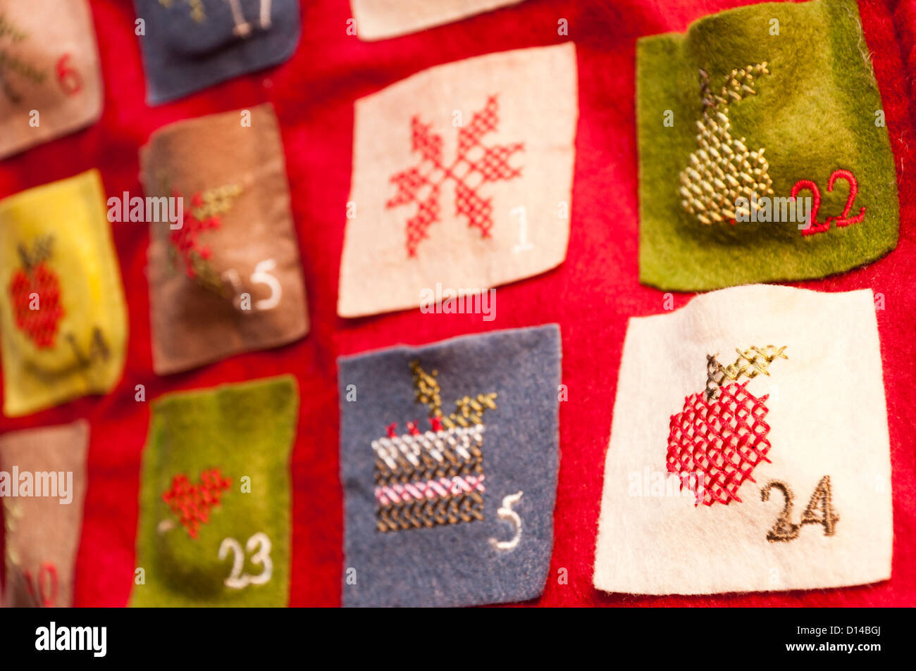 Calendrier de l'avent de noel Banque de photographies et d’images à