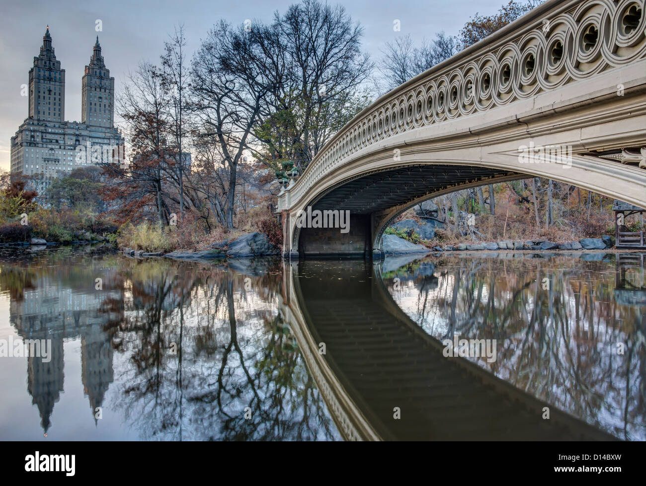 Bow bridge, Central Park, New York City Banque D'Images