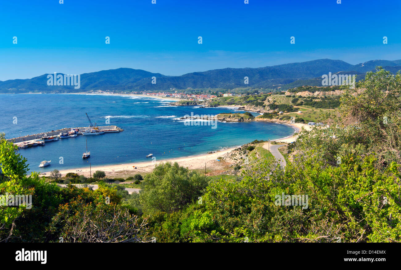 La baie pittoresque péninsule de Halkidiki à en Grèce Banque D'Images