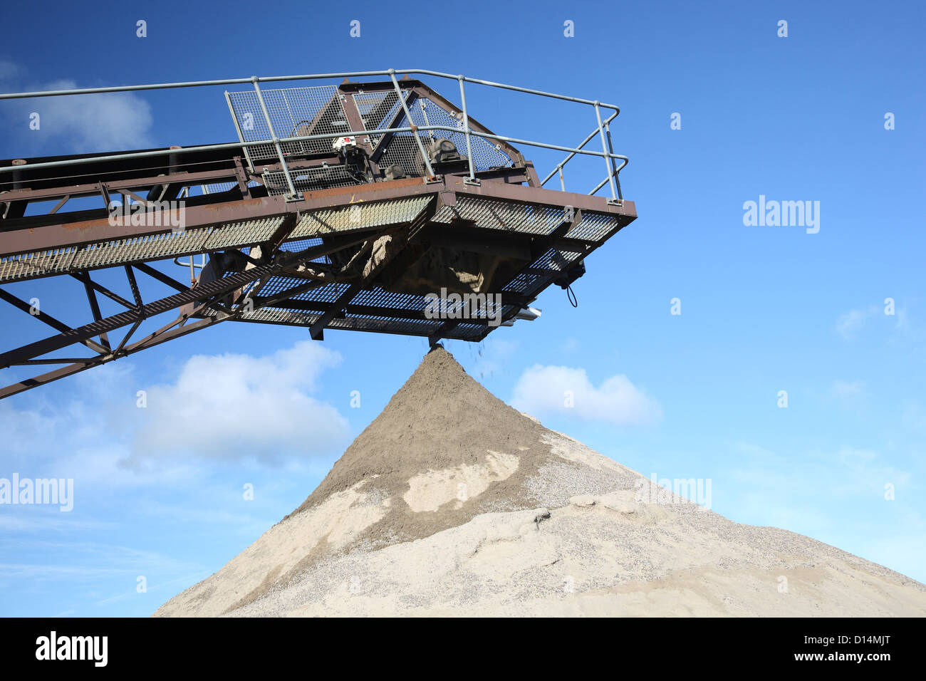 Les installations et les machines d'extraction de sable et gravier à chambres Banque D'Images