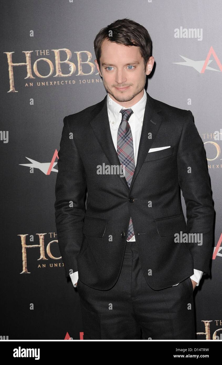 Arrivées à Elijah Wood pour le Hobbit : Un voyage inattendu Premiere, le Ziegfeld Theatre, New York, NY Le 6 décembre 2012. Photo par : Kristin Callahan/Everett Collection Banque D'Images