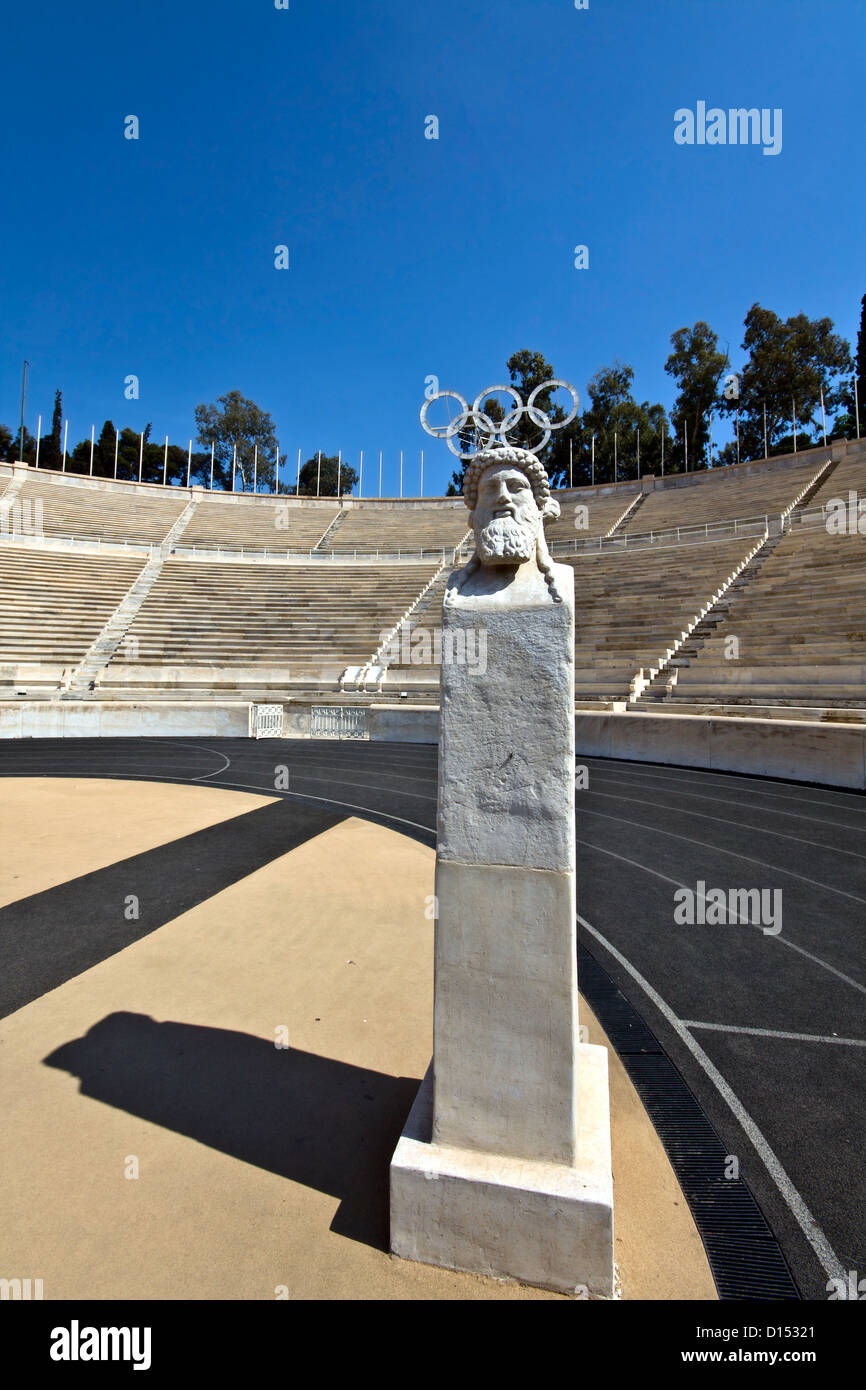 Stade Panathénaïque à Arditos hill, Athènes, Grèce (Kallimarmaro) Banque D'Images