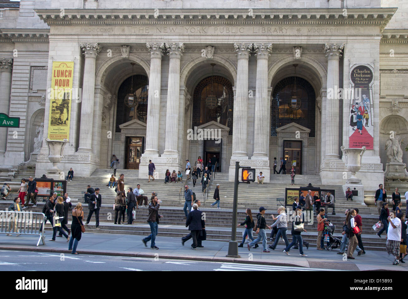 La Bibliothèque publique de New York, Manhattan, New York City Banque D'Images