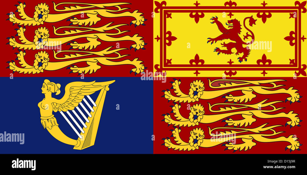 Royal Standard du Royaume-Uni Banque D'Images