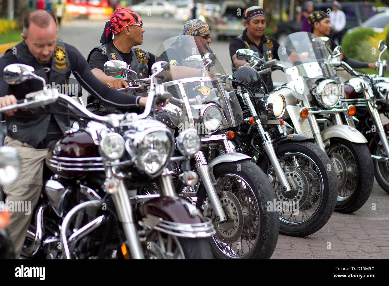Haley Davidson motorcycles,Biketoberfest,2012,la ville de Cebu aux Philippines Banque D'Images