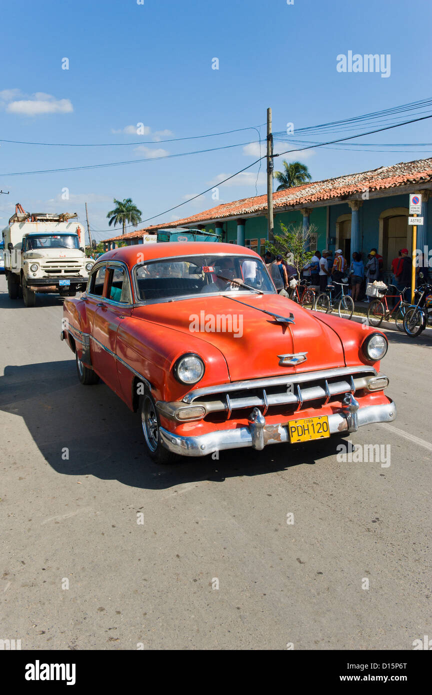 Vintage car, Vinales, province de Pinar del Rio, Cuba Banque D'Images