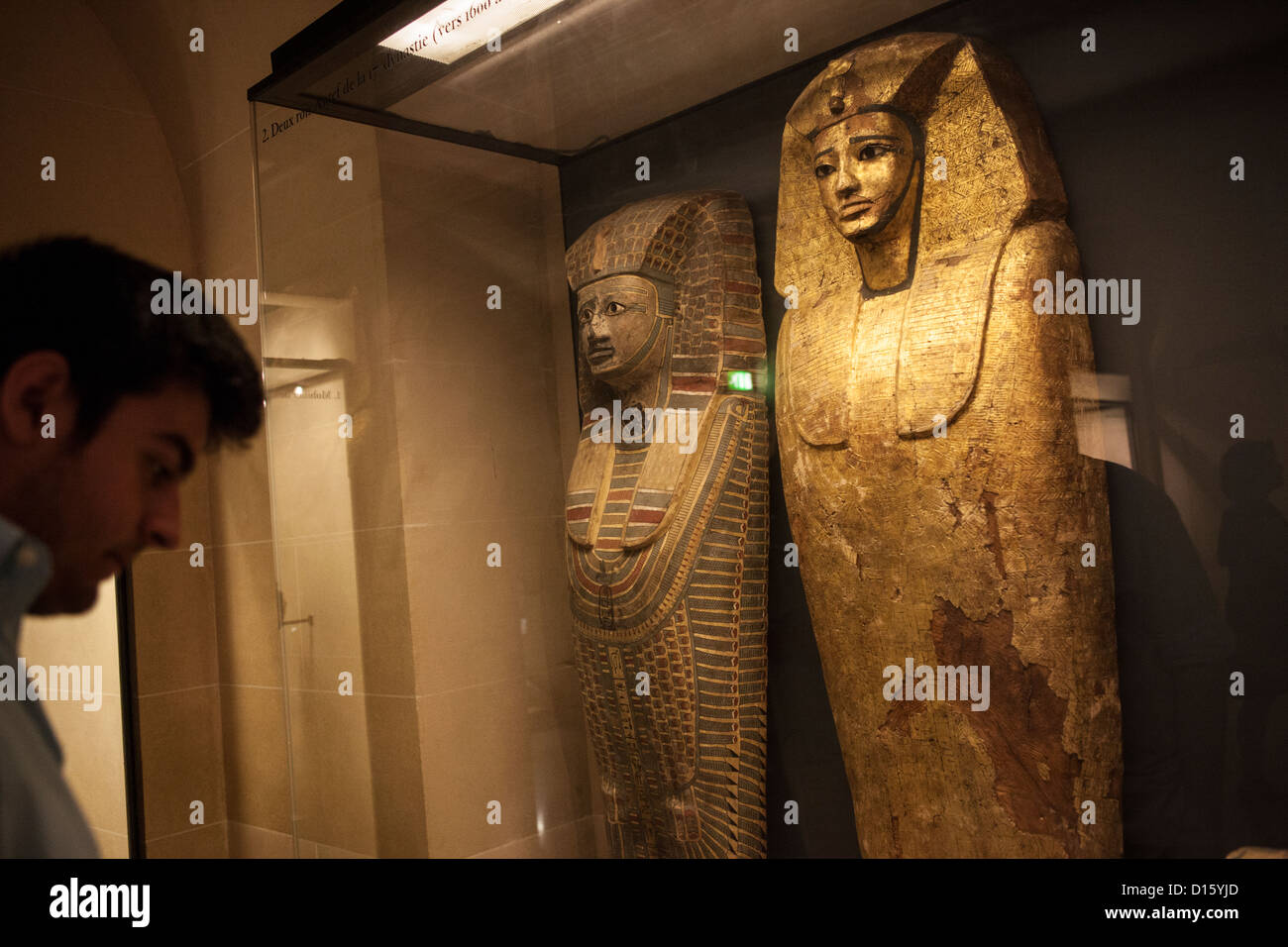 Safcophagi l'Égypte ancienne - Musée du Louvre, Paris Banque D'Images