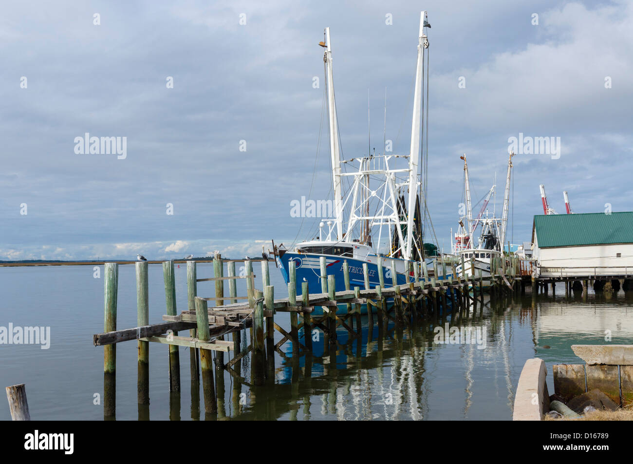 Bateaux de pêche dans le port de Fernandina Beach, Amelia Island, Floride, USA Banque D'Images