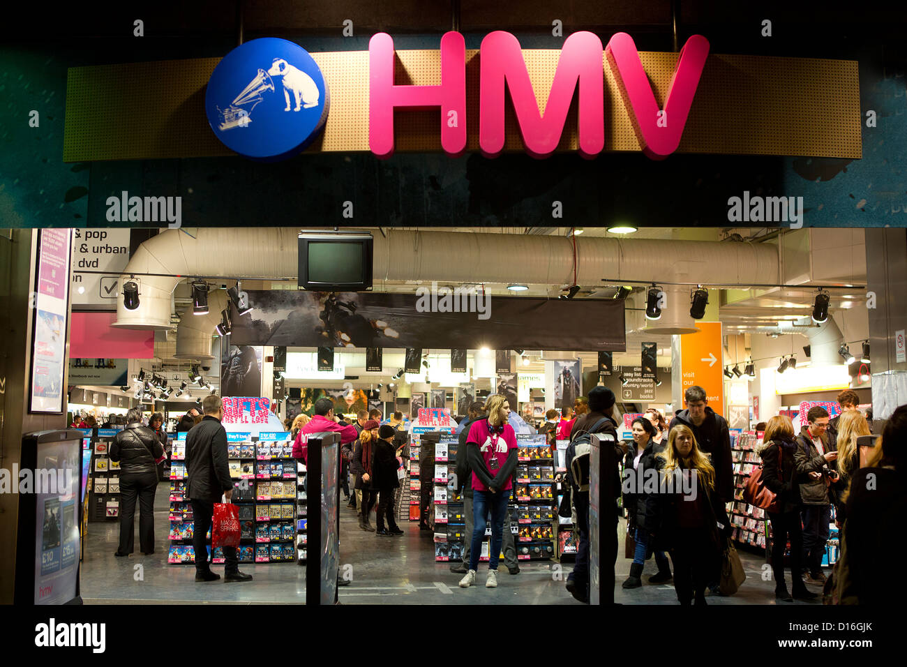 HMV store à Londres Banque D'Images