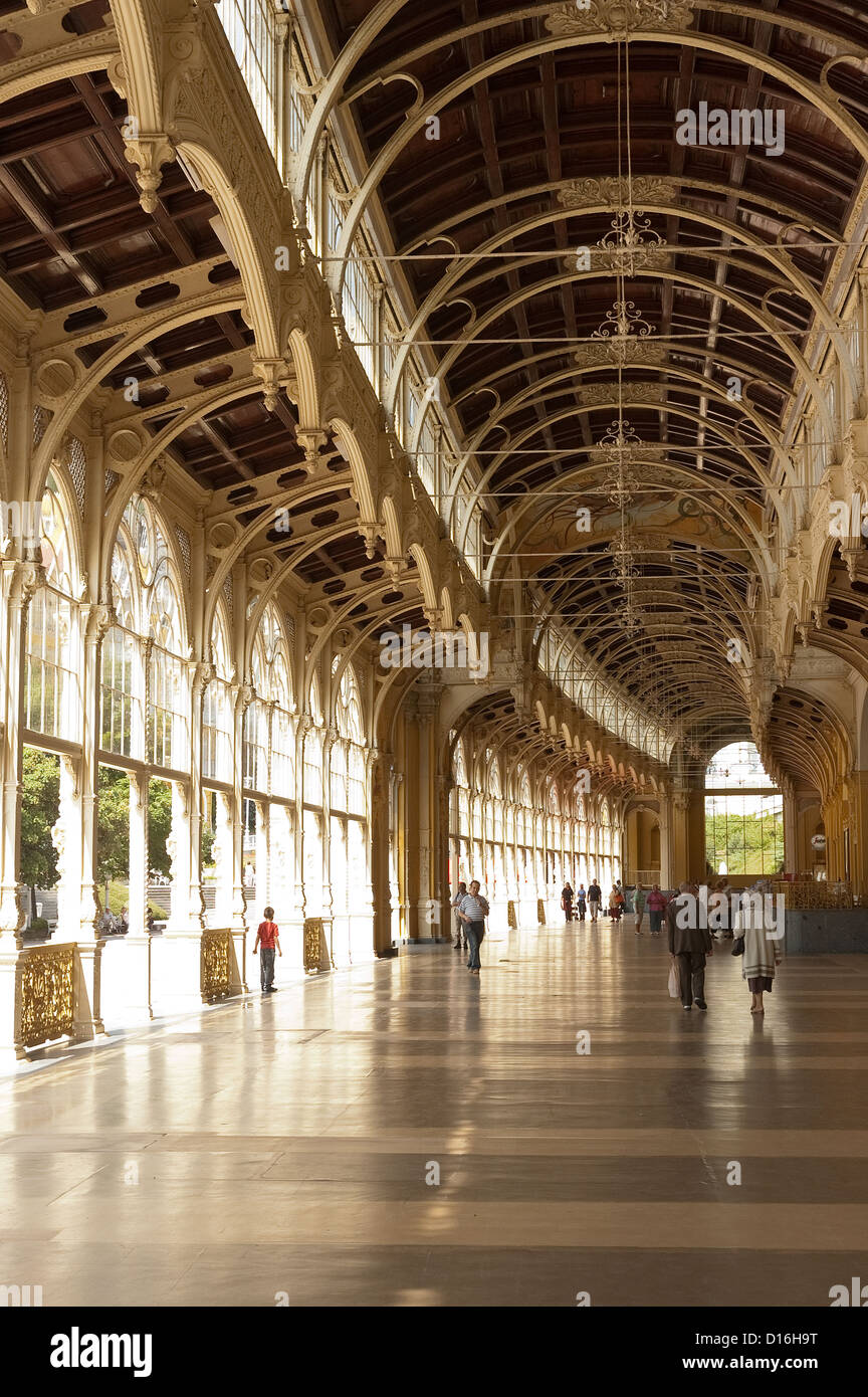 Elk188-2609/ République tchèque, Marianske Lazne, spa, Colonada (Colonnade), de l'intérieur Banque D'Images