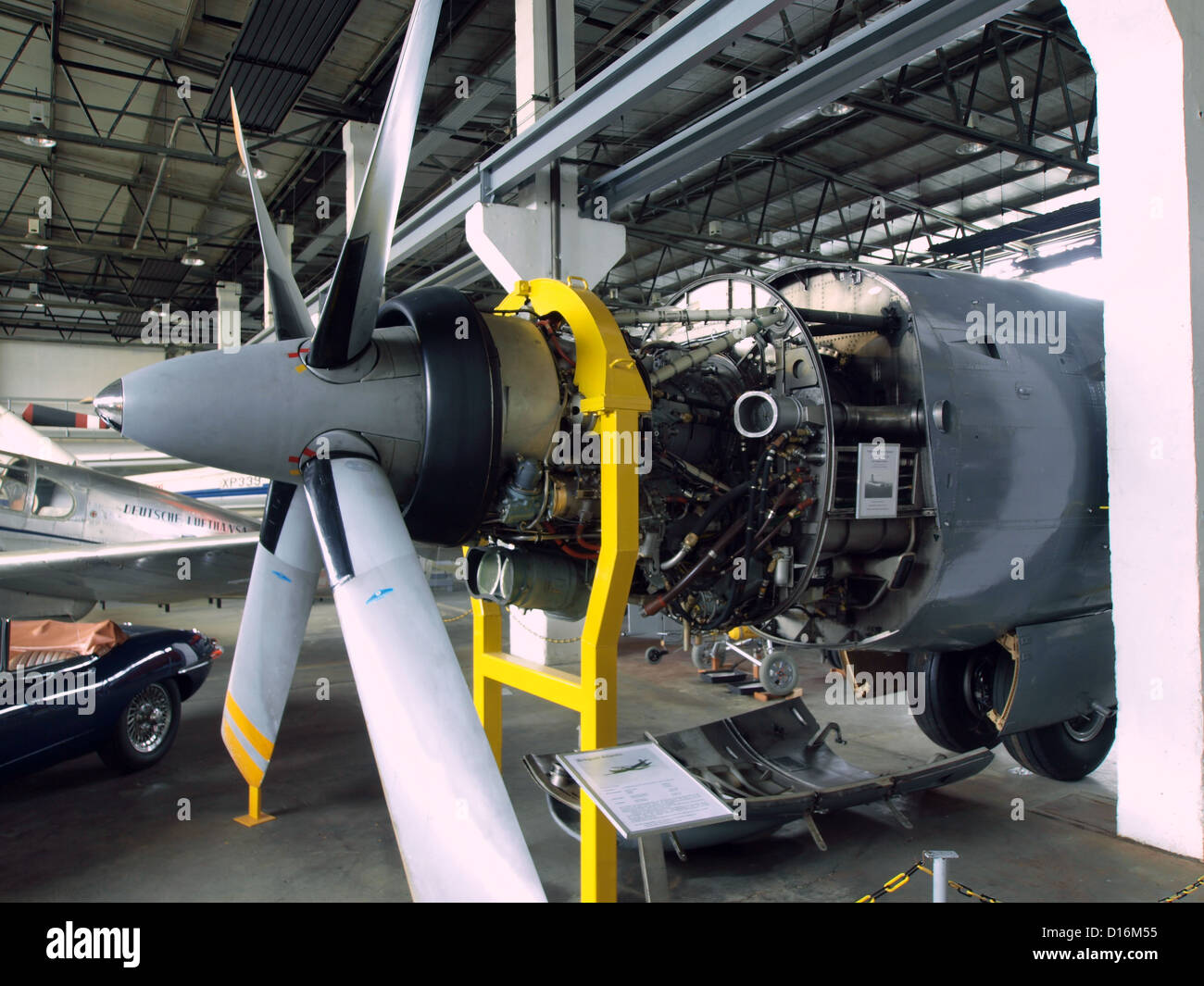 Musée de l'Aviation et de la technologie Wernigerode.Rolls-Royce Tyne turbopropulseur d'un Breguet Atlantique Banque D'Images