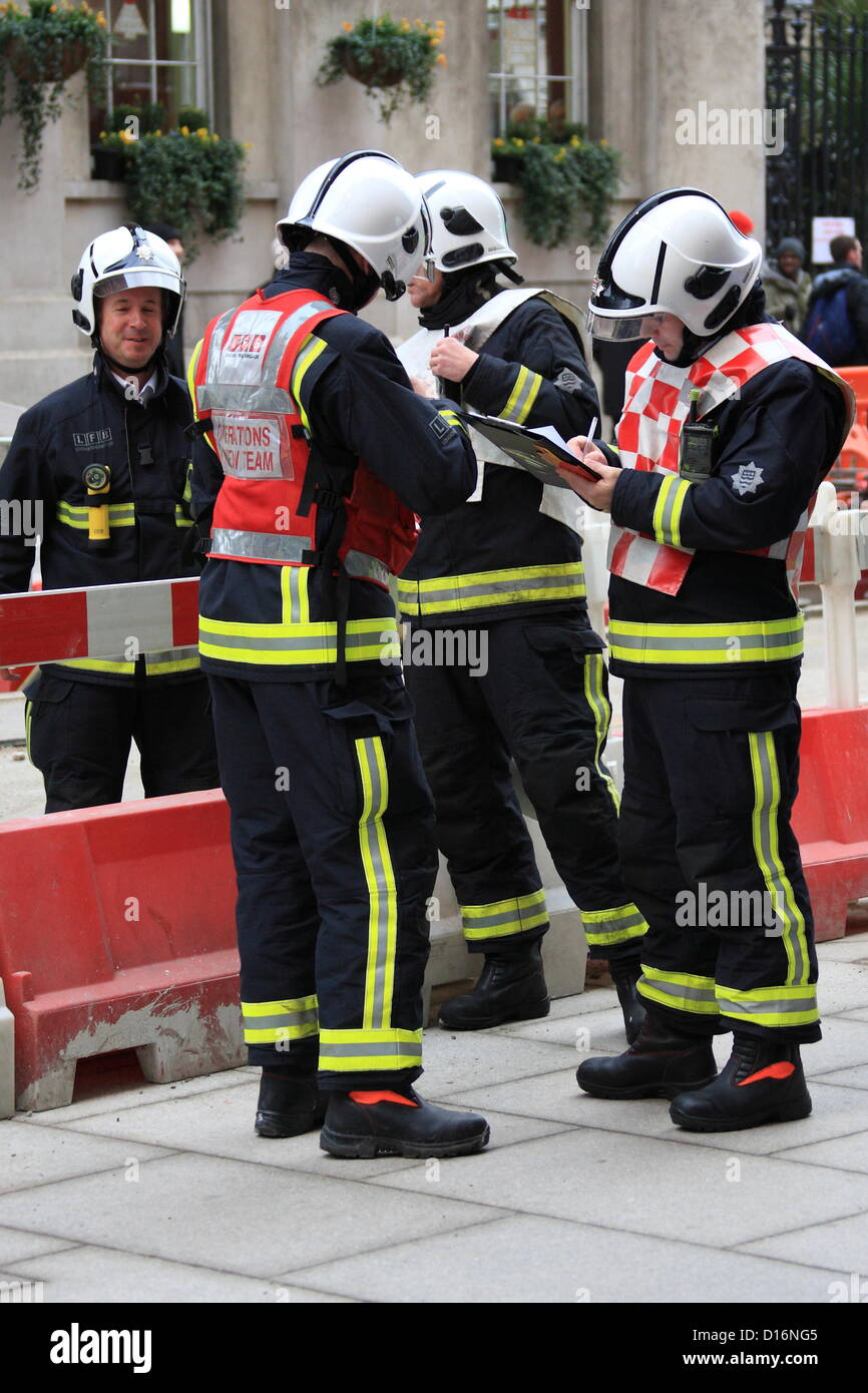 The london fire brigade lfb at the shard Banque de photographies et d ...