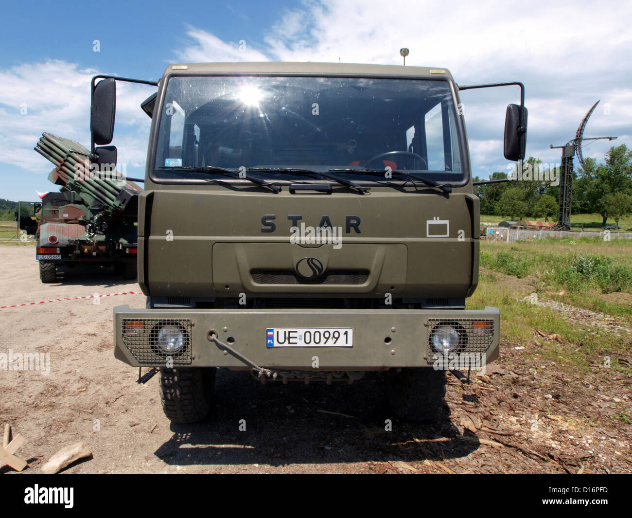 Star 266M camions au service militaire polonais Banque D'Images