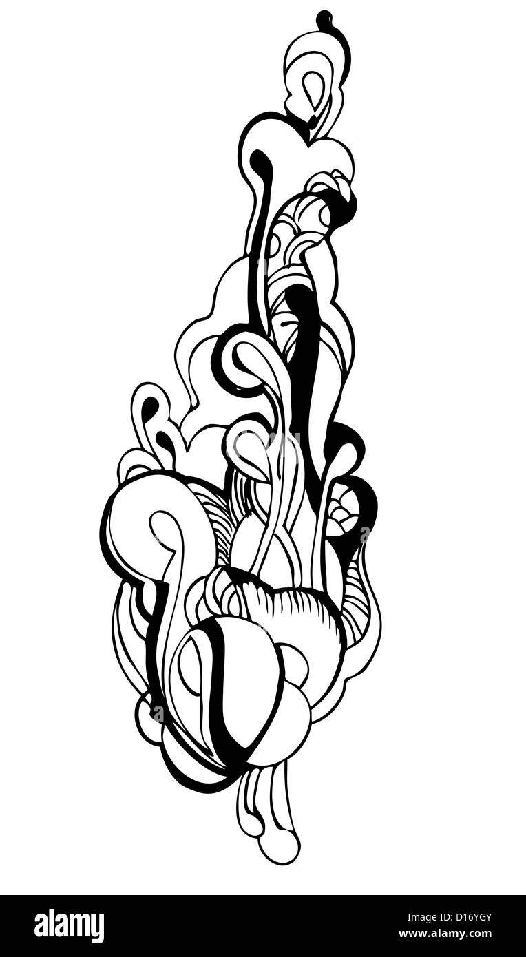 Un abstract graphic design en noir et blanc Banque D'Images