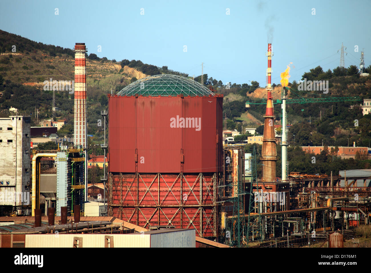 Italie,Toscane,Piombino,carrefour industriel Banque D'Images
