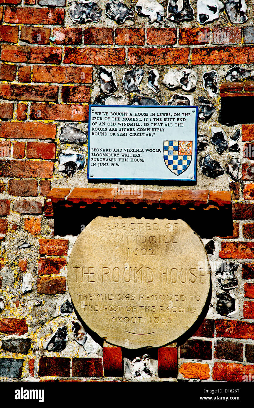 Maison ronde à Lewes, acheté 1919 par Virginia et Leonard Woolf et vendu un peu plus tard Banque D'Images