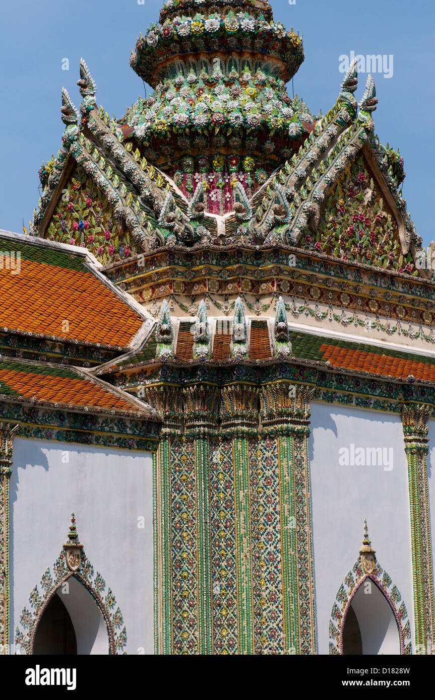 Phra Viharn Yod, Wat Phra Keo Grand Palace Bangkok Banque D'Images