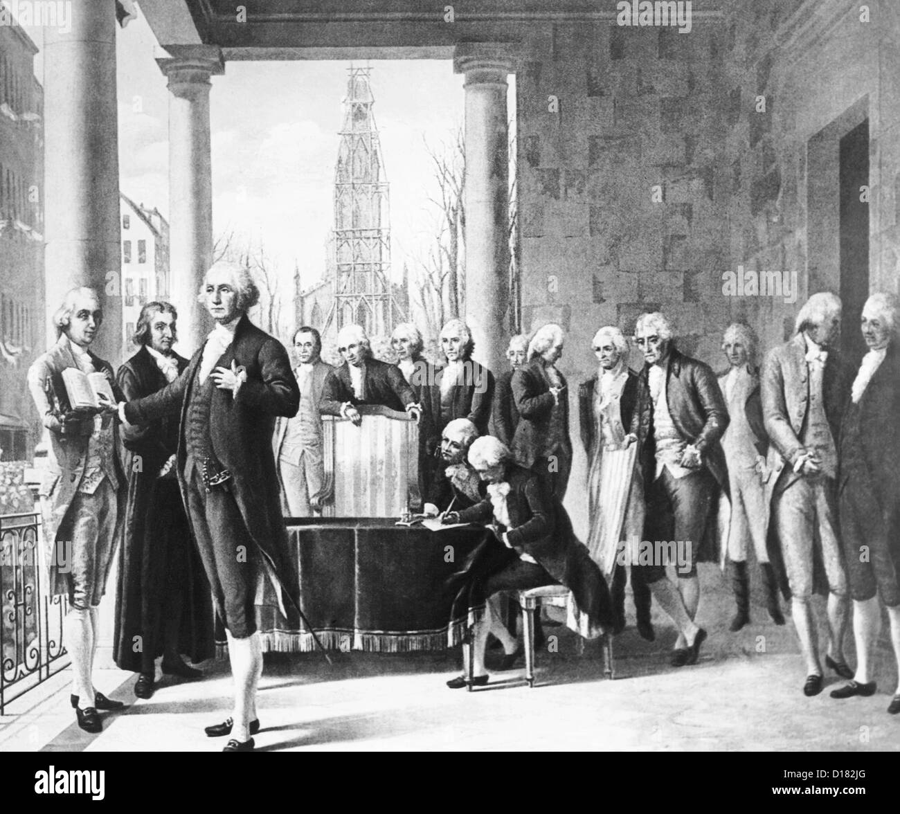 L'inauguration de George Washington 1789 Banque D'Images