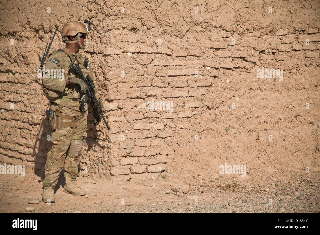 Les forces spéciales américaines lors d'une patrouille le 9 décembre 2012 dans la province de Farah, l'Afghanistan. Banque D'Images
