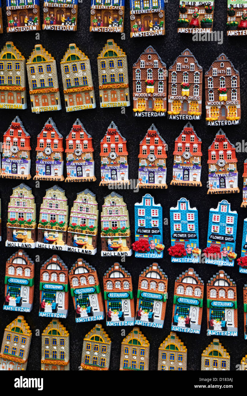 La Hollande, Amsterdam, Pays-Bas miniature maisons à vendre Banque D'Images