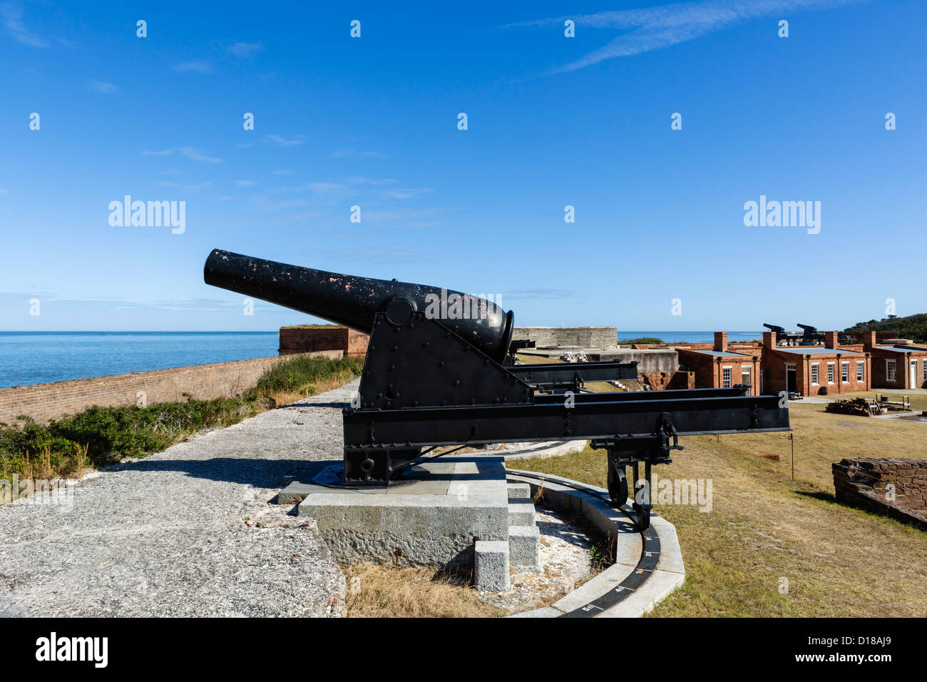 Fort Clinch surplombant la baie Cumberland, Fort Clinch State Park, Fernandina Beach, Amelia Island, Floride, USA Banque D'Images