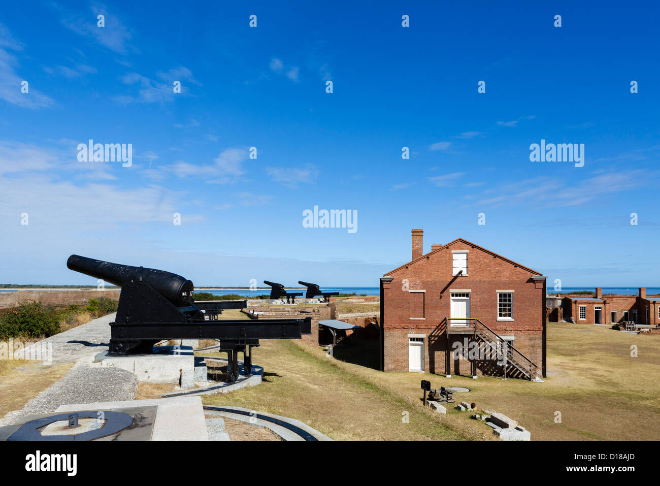 Fort Clinch surplombant la baie Cumberland, Fort Clinch State Park, Fernandina Beach, Amelia Island, Floride, USA Banque D'Images