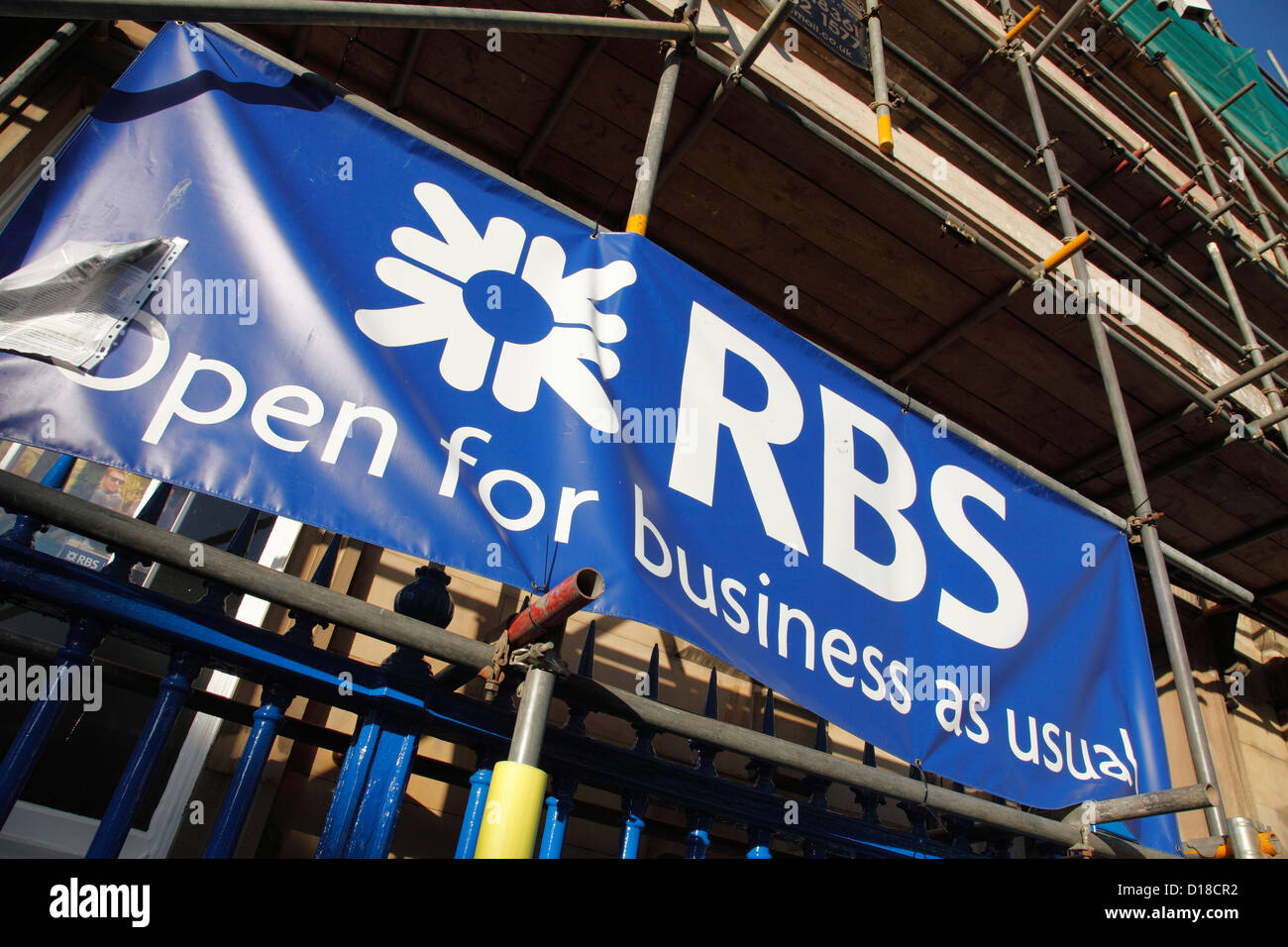 La Royal Bank of Scotland (RBS) dans une direction générale de la ville. U.K. Banque D'Images