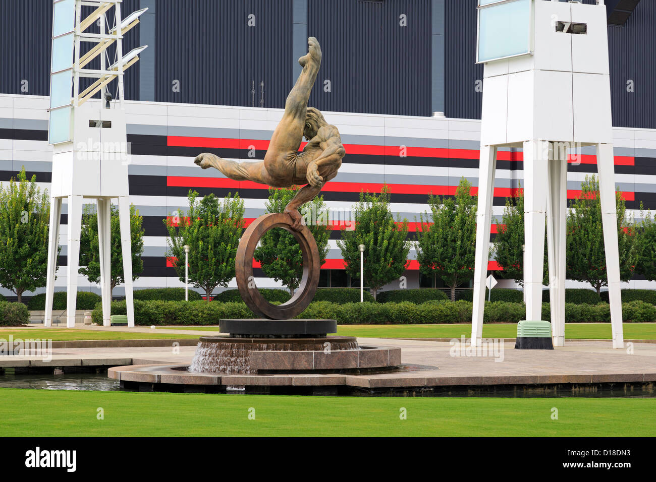 Flair à travers l'Amérique sculpture de Richard MacDonald,Georgia World Congress Center, Atlanta, Georgia, USA Banque D'Images