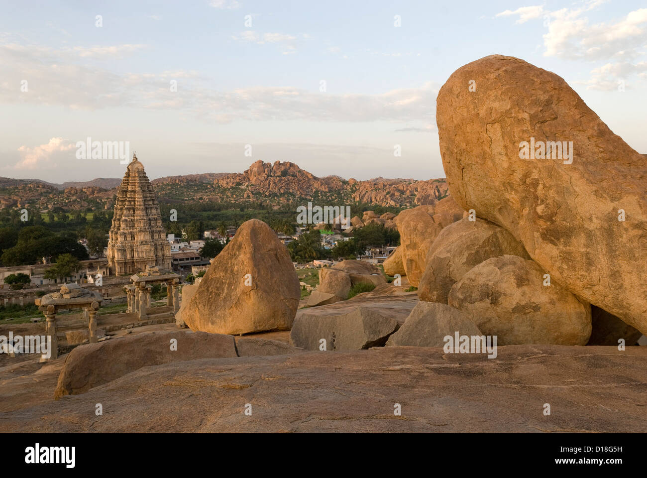 Le temple de Virupaksha à Hampi, Karnataka, Inde Banque D'Images